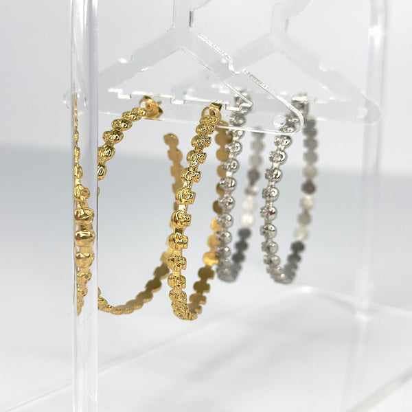 eternity style hoop earrings