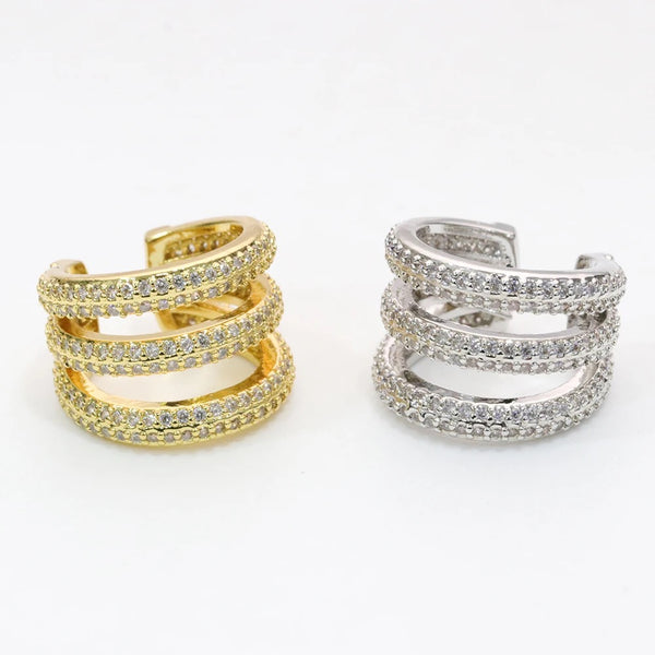 triple pave ear cuff by jagged halo Jewelry