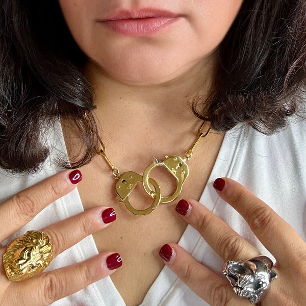 Love Bond Handcuff Chain Necklace