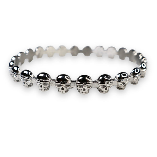 eternity skull bangle by jagged halo jewelry