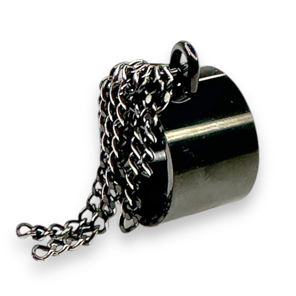 black tassel ring by jagged halo jewelry