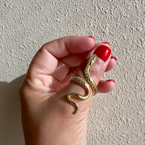 snake serpent ring by jagged halo jewelry