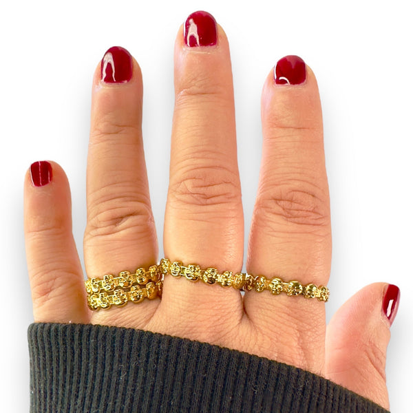 eternity skull ring by jagged halo jewelry