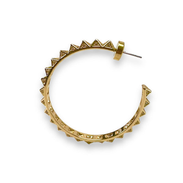 Ayla Hoop Earrings Earrings Jagged Halo Jewelry Gunmetal Gray