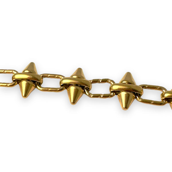A gold-tone Barbie Chain Necklace with a spiky chain design, displayed against a white background.