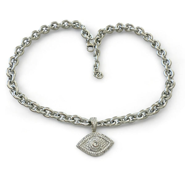 Chunky Chain Evil Eye Necklace