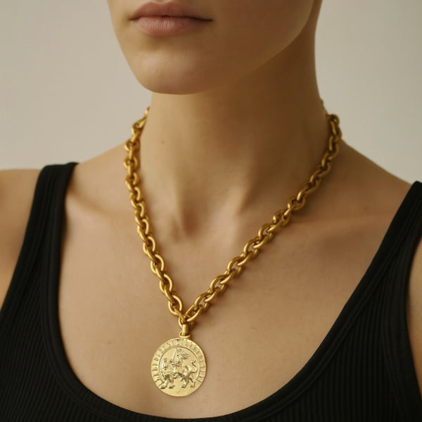 Lion Tamer Amulet Necklace