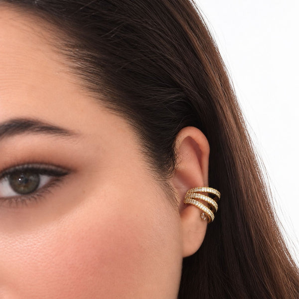Triple Pavé Ear Cuff