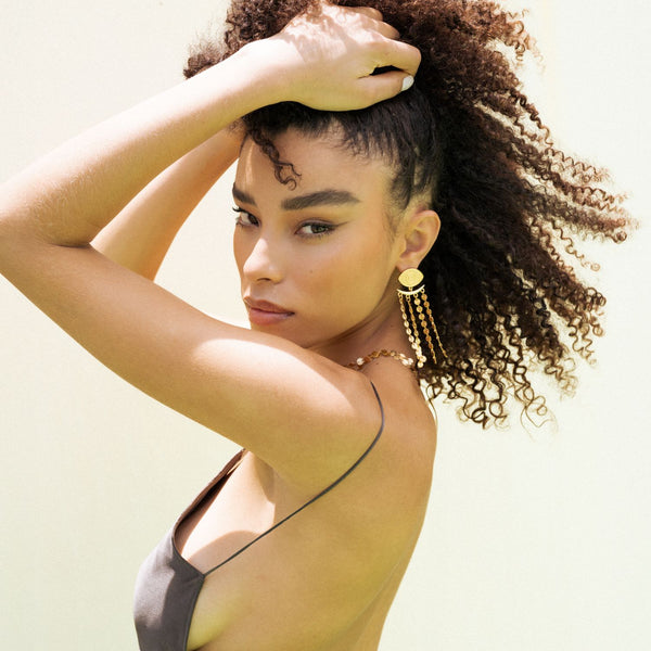 Cleo Evil Eye Tassel Earrings