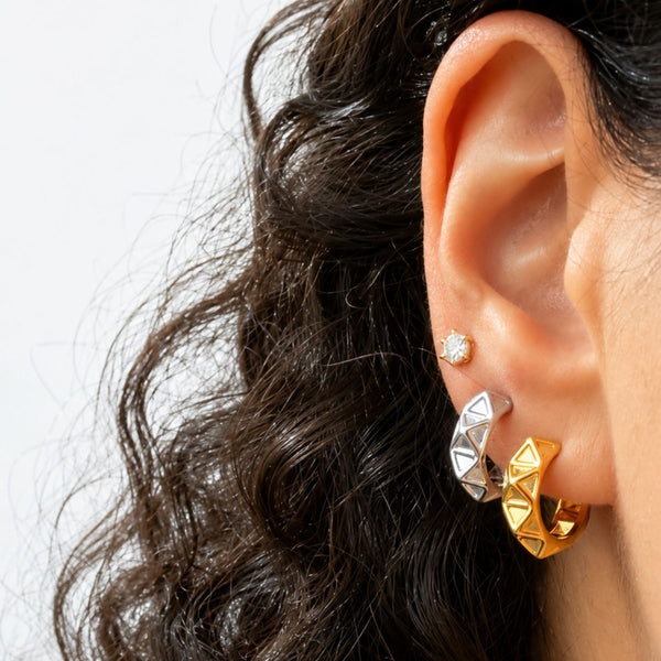 Jagged Hoop Earrings