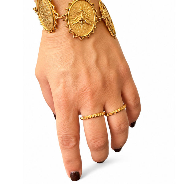 Artemis Pyramid Stud Stacking RIng