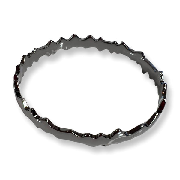 Yennefer Bangles bangles & cuffs Jagged Halo Jewelry Gunmetal Gray