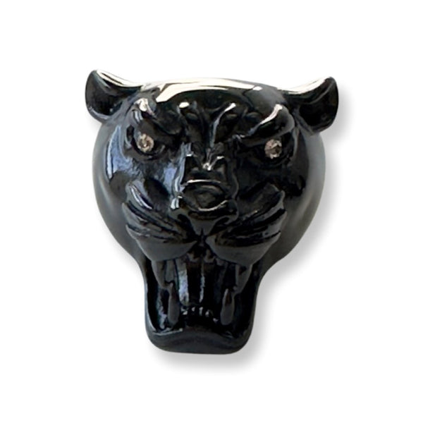 Maximus Ring Rings Jagged Halo Black Gold Plated 7