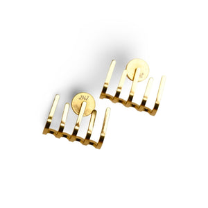 fallon earrings by jagged halo jewelry in silver 
