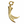 Gold mermaid tail charm on a white background