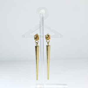Fallon smooth spike earrings by jagged halo jewelry 