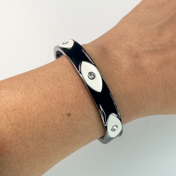 Evil Eye Adjustable Cuff Bracelet