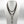 Necklace with chain design on a mannequin bust against a white background