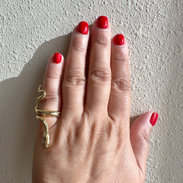 snake serpent ring by jagged halo jewelry 