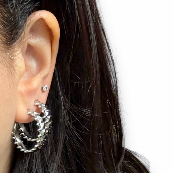 jagged halo jewelry artemis hoop earrings