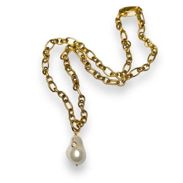 Paris Baroque Pearl Double Clasp Necklace