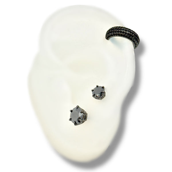 Black Diamond Stud Earrings