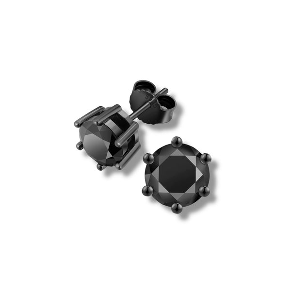 Black Diamond Stud Earrings