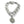 Silver chain bracelet with a round pendant on a white background