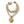 Gold chain necklace with a pendant on a white background