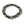 Beaded bracelet with alternating dark and light beads on a white background
