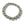 Silver beaded bracelet on a white background