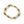 Gold chain bracelet on a white background