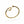 Gold nail bracelet on a white background