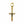 Gold cross-shaped charm with 'Karma' engraving on a white background