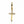 Gold cross-shaped pendant with embedded stones on a white background