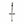 Silver cross pendant charm with embedded stones on a white background