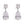 Pair of diamond earrings on a white background