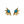 Gold star-shaped earrings with turquoise stones on a white background