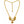Gold Phoenix pendant necklace on a gold chain with a detailed gold phoenix pendant on a white background