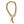 Gold I’M BAD stiletto heel pendant with pyramid-spike texture