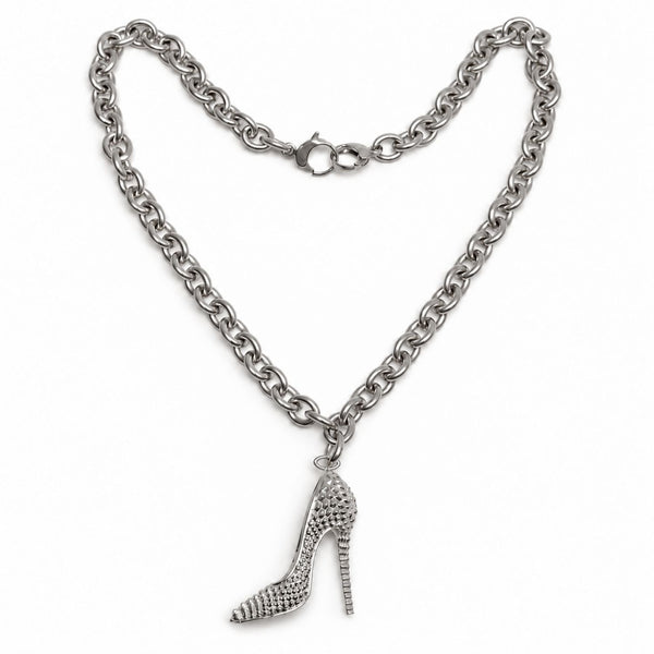 I’M BAD Stiletto Heel Chunky Chain Necklace