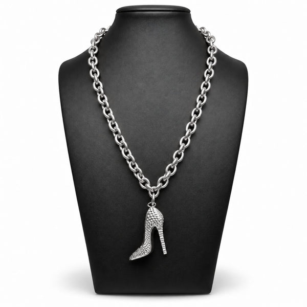 I’M BAD Stiletto Heel Chunky Chain Necklace