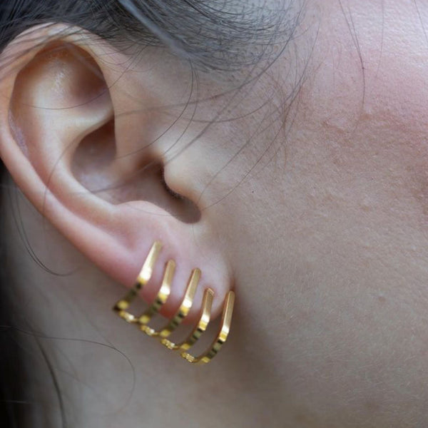 Cage Ear Climber Earrings