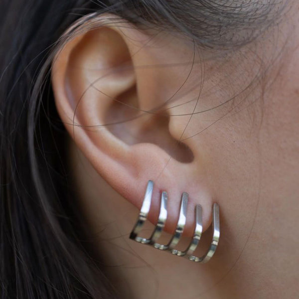 Cage Ear Climber Earrings