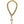 Gold crystal pavé Gothic cross pendant on chunky cable chain doubled convertible necklace
