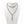 Silver chain necklace with a pendant on a mannequin bust against a white background