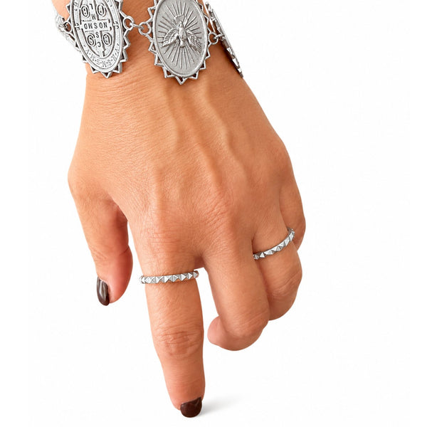 Artemis Pyramid Stud Stacking RIng