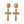 Yellow gold plated crystal cross statement earrings by Jagged Halo Jewelry
