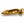 Close-up of the gold I’M BAD stiletto charm showing the engraving inside the sole