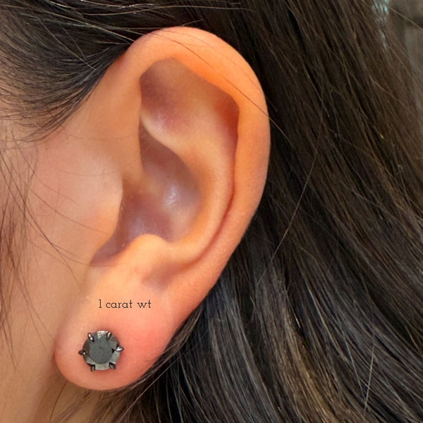 black diamond studs